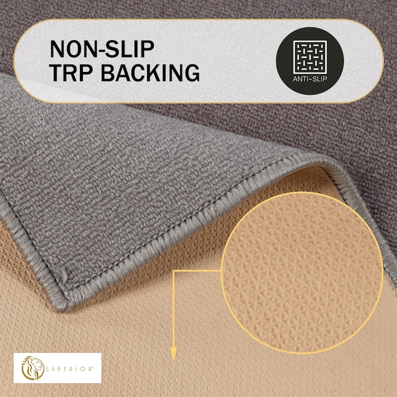 Plush Washable Non-Slip Backing 2 Piece Kitchen Rug Set by Superior