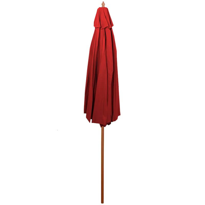 8.5ft Outdoor Patio Market Umbrella with Wooden Pole
