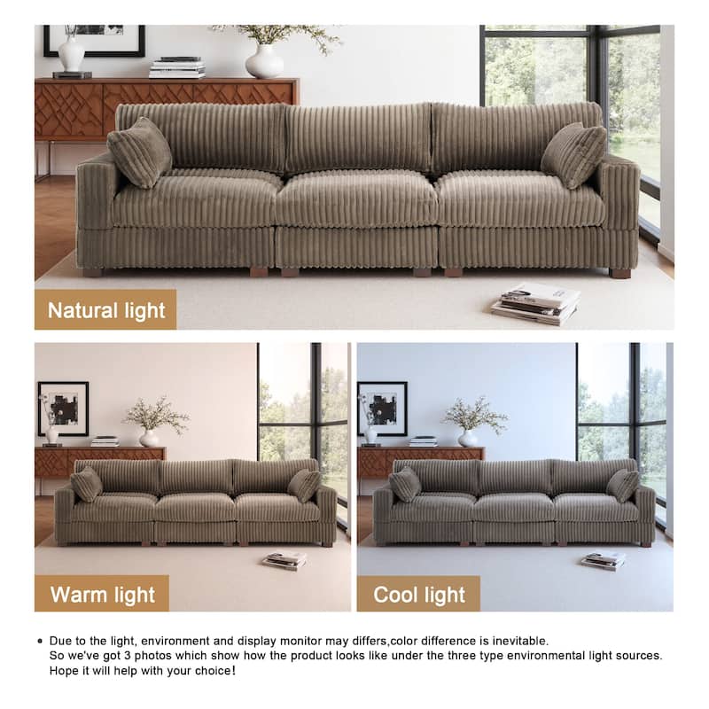 U-shaped Modular Sectional Set Upholstered Sofa Couch
