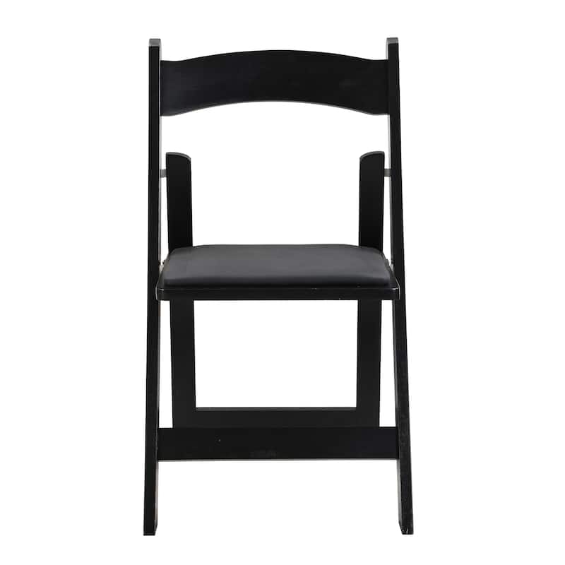 Modern 16.1" Folding Accent Chair with Solid Wood Frame for Dining Room (Set of 4)