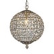 preview thumbnail 13 of 12, 1/3-Light Retro Antique Gold Crystal Globe Chandelier Small Sphere Pendant Light - Antique Gold W:11.8"