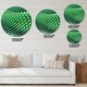 preview thumbnail 4 of 8, Designart 'Abstract 3D Spiny Background' Oversized Modern Wall CLock