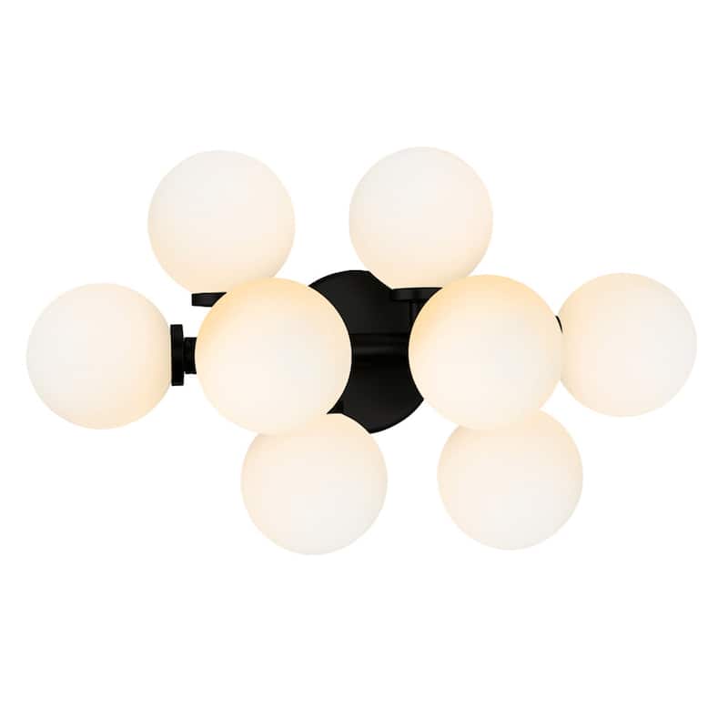 Arya 8 Light Wall Sconce With Black Finish - Black