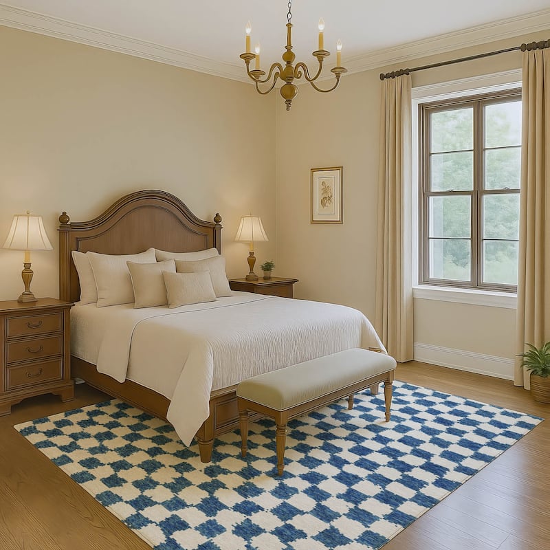 Premium Washable Super Soft Casual Checkered Mayfield Rug