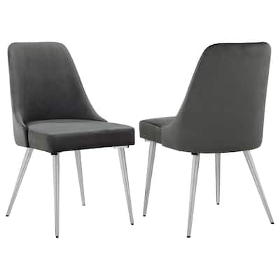 Cabianca Grey Upholstered Dining Side Chair (Set of 2)