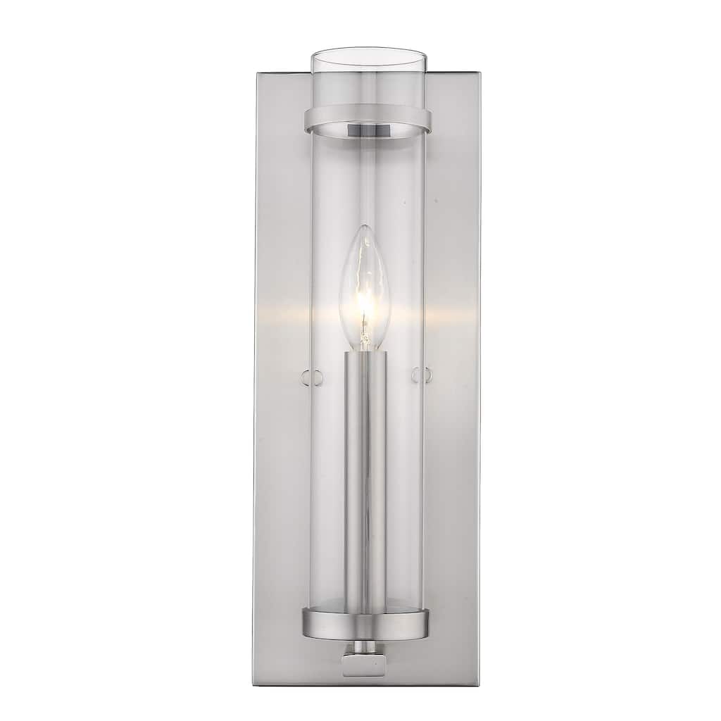 Modern Industrial Nickel Shelf Candle Wall Sconce