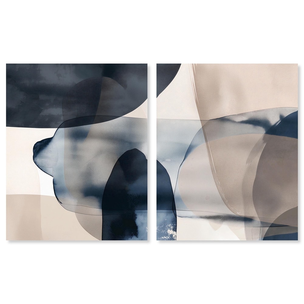 Monochrome Movement Canvas Set of 2 by Art Remedy, Gallery Wrapped