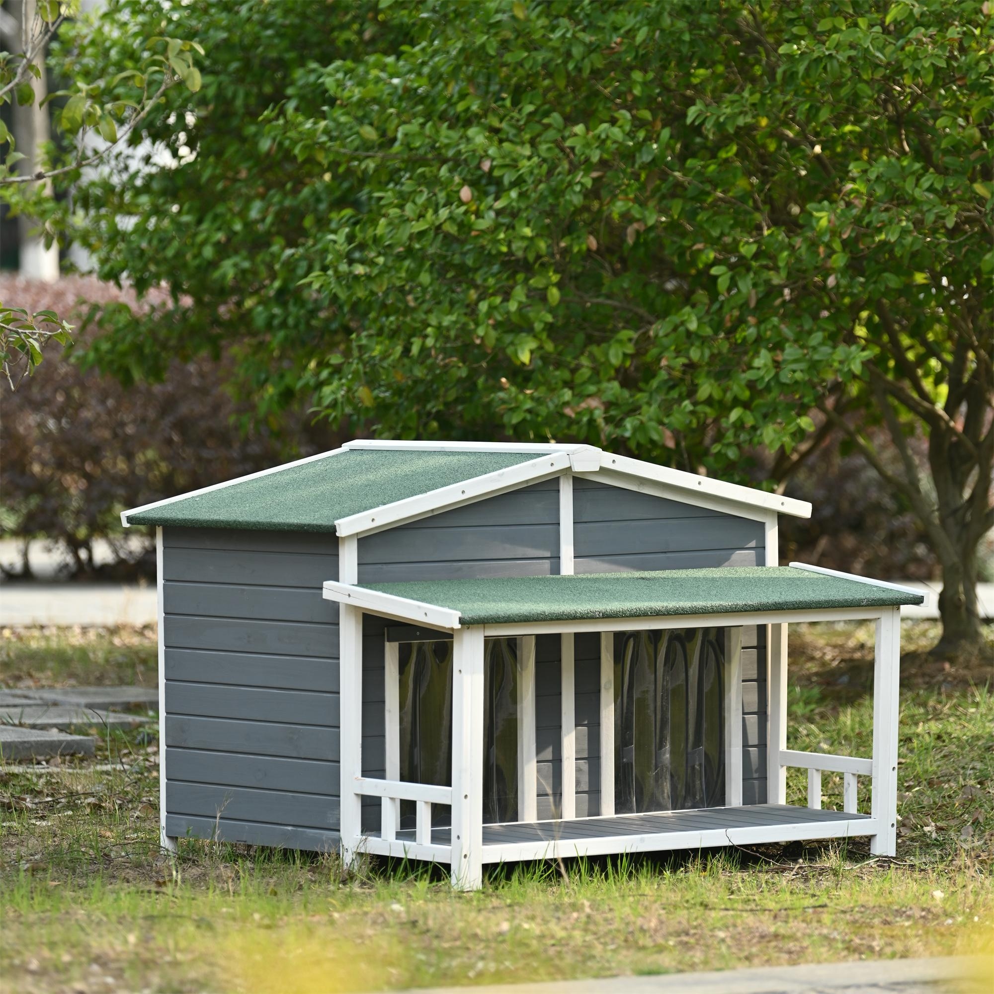 Dog kennel best sale with porch