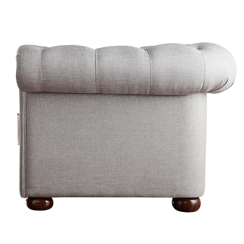 Knightsbridge Tufted Scrolled Chesterfield Chair by iNSPIRE Q Artisan