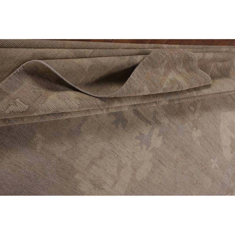 Oushak Oriental Large Area Rug Hand-Knotted Vegetable Dye Wool Carpet - 10'2"x 13'10"