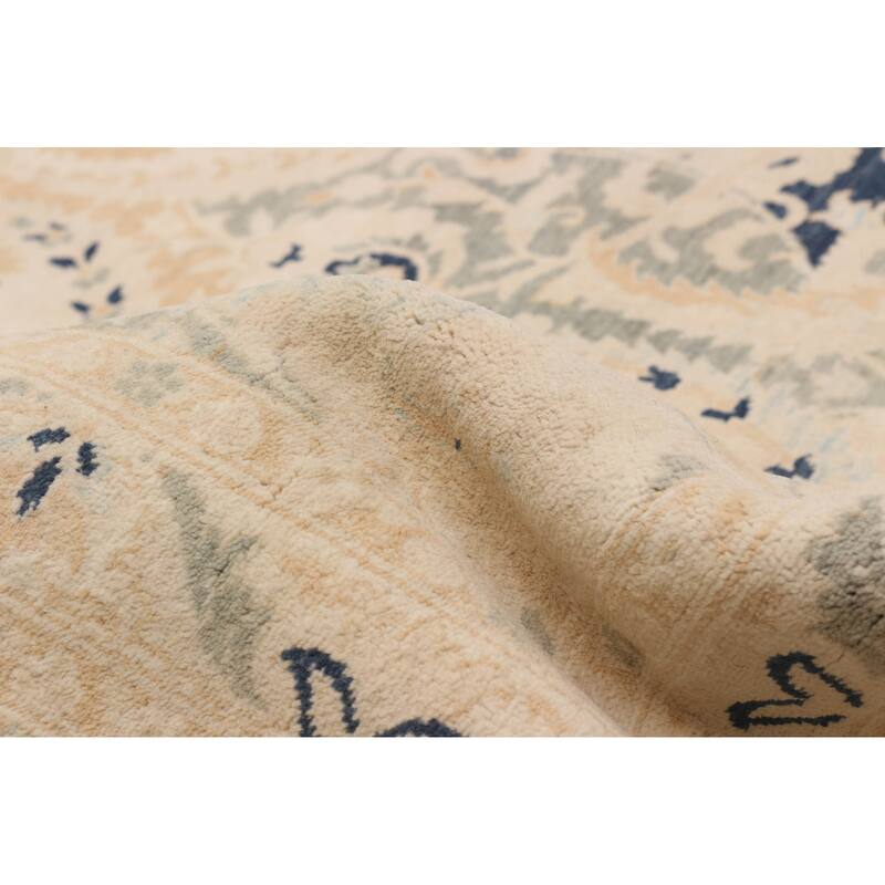 ECARPETGALLERY Hand-knotted Peshawar Finest Ivory Wool Rug - 8'11 x 11'10