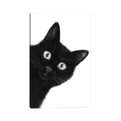 iCanvas "Black Cat" by Valeriya Korenkova Canvas Print