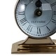 preview thumbnail 9 of 28, Metal Glass Desk Clock with Glass Lens and Roman Numerals Face on Base - 5" x 5" x 7"