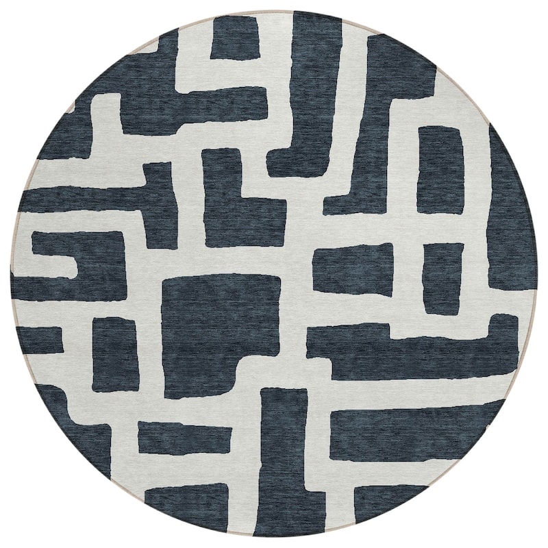 Machine Washable Indoor/ Outdoor Chantille Contemporary Geo Rug