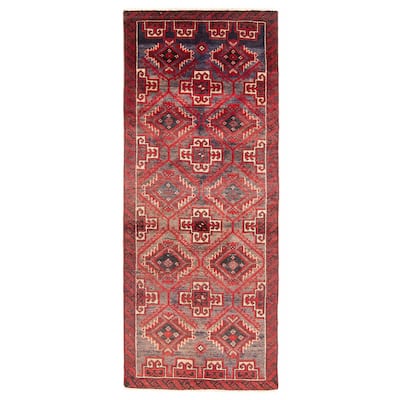 ECARPETGALLERY Hand-knotted Baluch Grey Wool Rug - 2'4 x 5'11
