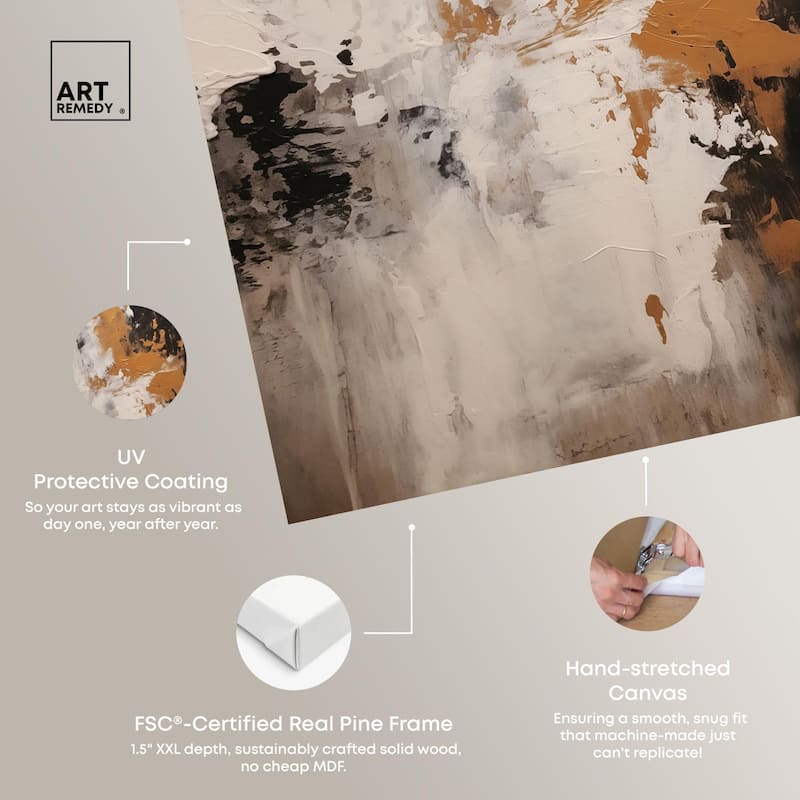 Beige Desert Set Canvas Set of 2 by Art Remedy, Gallery Wrapped
