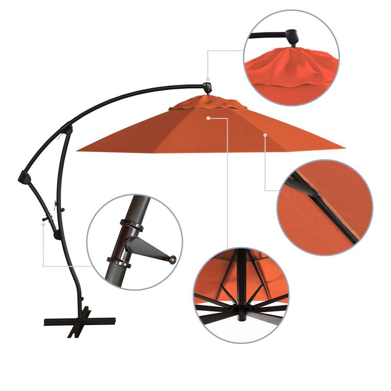 Okracoke 9ft Rotating Aluminum Umbrella by Havenside Home