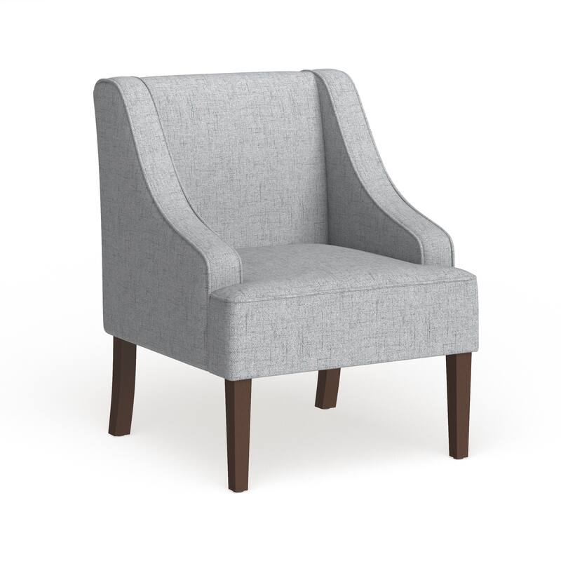 Porch & Den Lyric Light Blue Swoop Arm Accent Chair - Blue