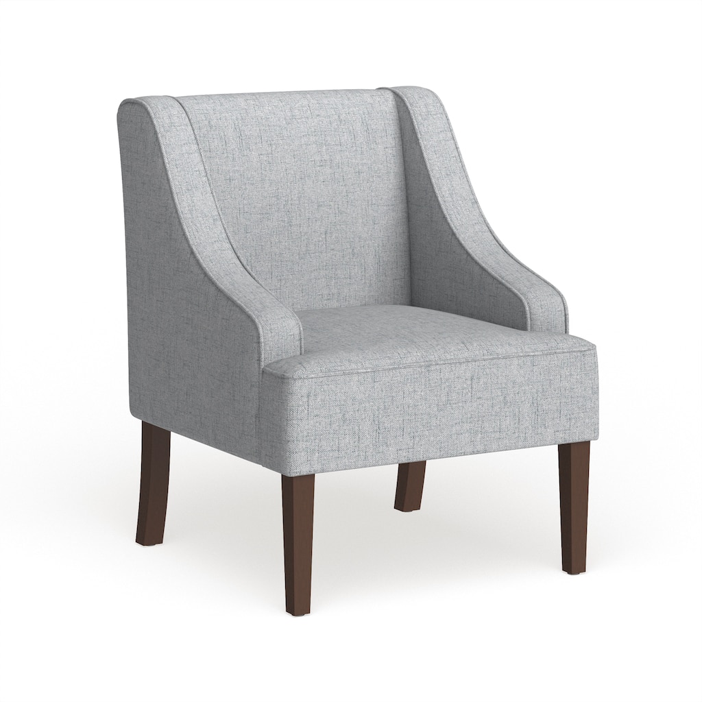 Porch & Den Lyric Light Blue Swoop Arm Accent Chair