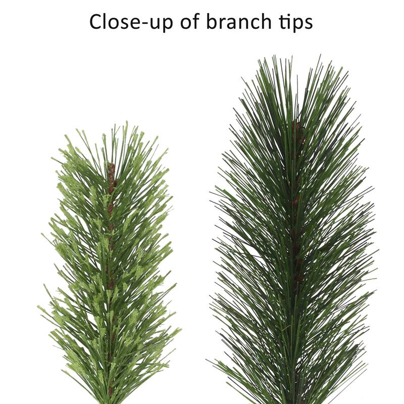 Puleo International 6.5 ft. Pre-Lit Slim Portland Artificial Fir Tree