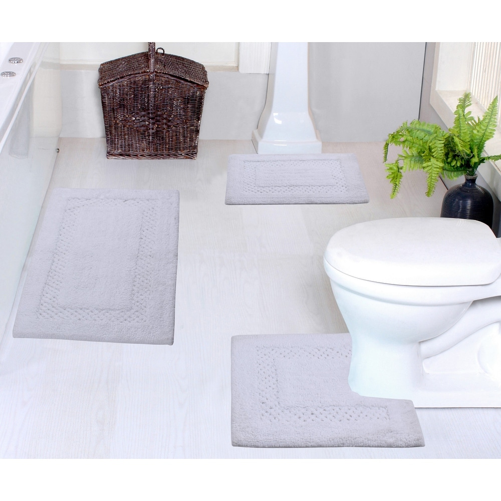  Color&Geometry White Bathroom Rugs - Absorbent, Non Slip, Soft,  Washable, Quick Dry, 16x24 Small White Rug White Bath Mats for Bathroom,  Microfiber Shower Mat Bath Rug Bathroom Carpet : Home 