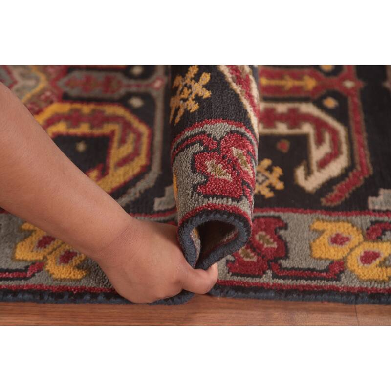 Kazak Runner Rug Hand-Knotted Wool Carpet - 2'6"x 9'8"