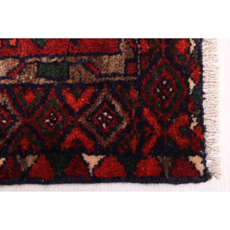 ECARPETGALLERY Hand-knotted Andelz Dark Red Wool Rug - 4'2 x 6'9