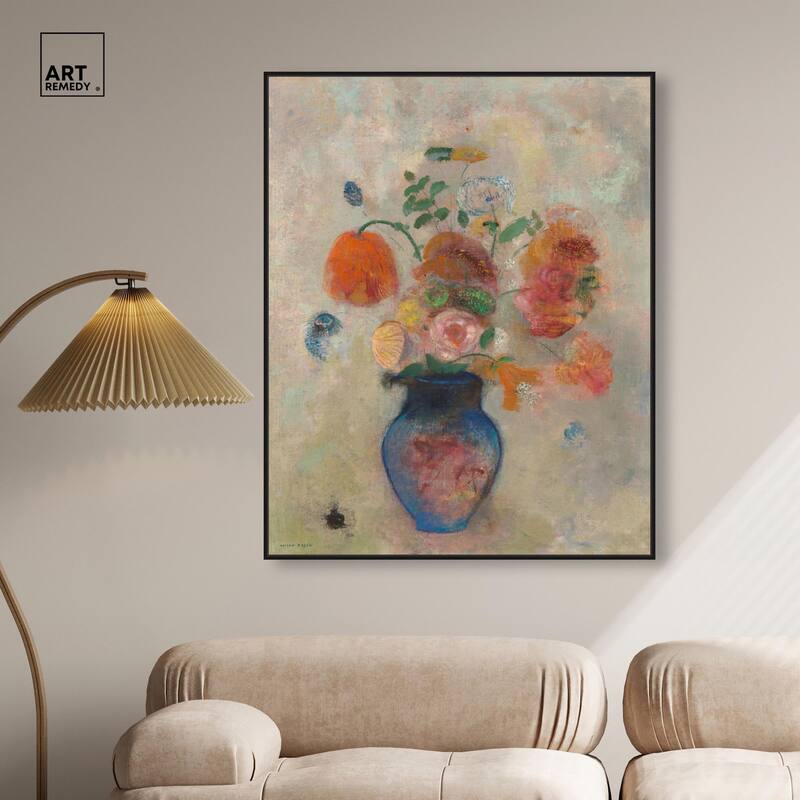 Vase with Flowers 1990 Canvas by Art Remedy