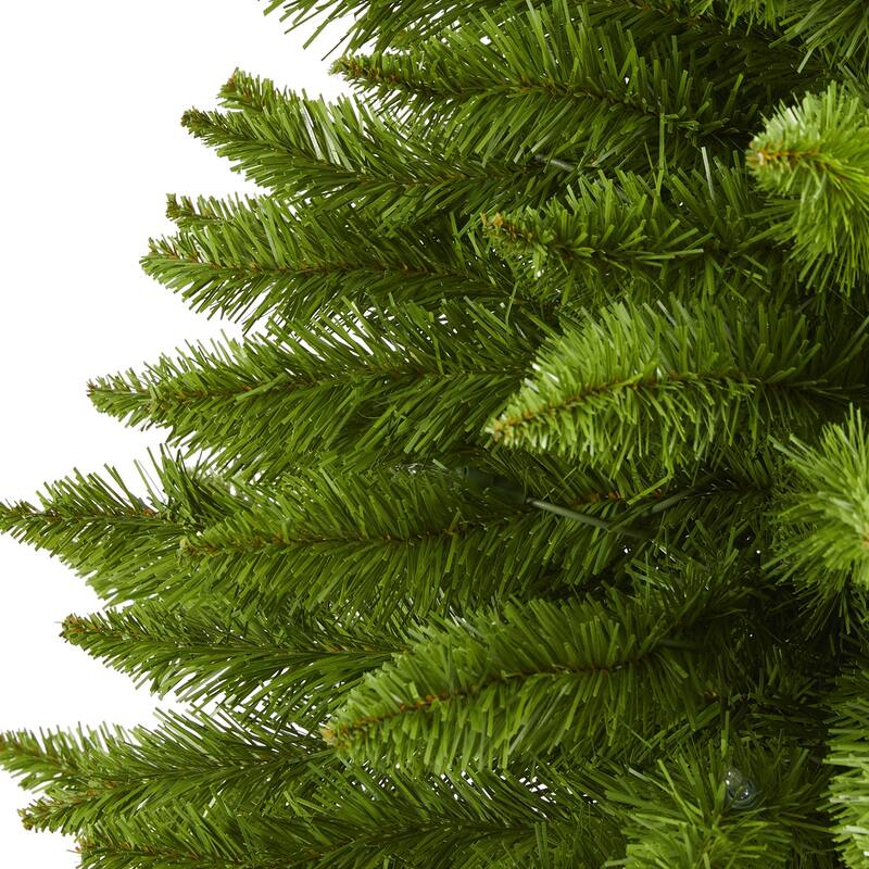 3ft. Pine Artificial Christmas Tree with 50 Warm White Lights and 114 Branches - Perfect Mini X-Mas Holiday Accent