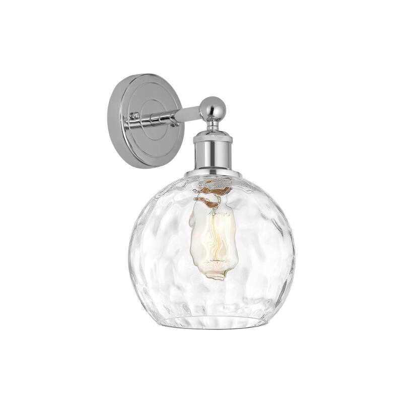 Innovations Lighting Athens Water Glass - 1 Light 8" Sconce - Clear/Polished Chrome