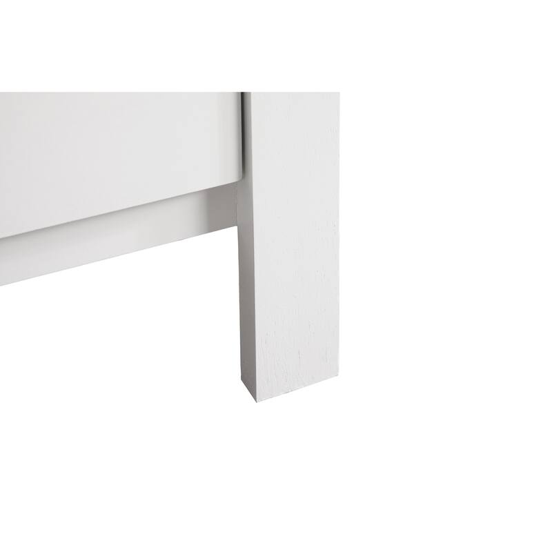 White Nightstand 25x22x17 with Two Drawers, Compact Bedside Table for Storage and Clean Modern Bedroom Accent Furniture