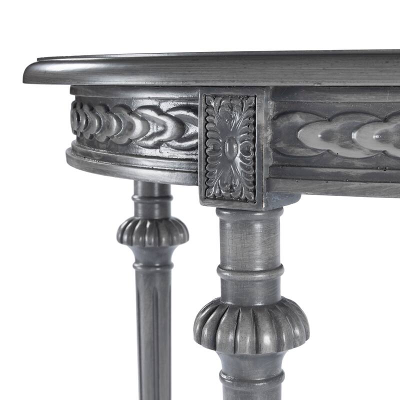 Hellinger 24 in. W Round Wood Tall End Table with Open Shelf
