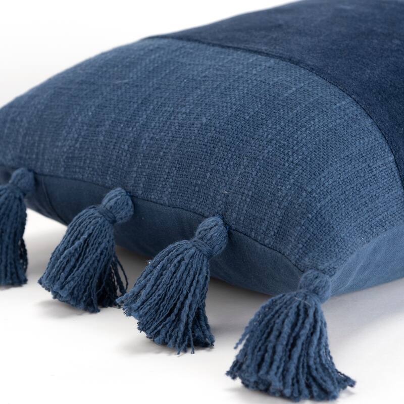 Rizzy Home Geometric Throw Pillow with Tassels