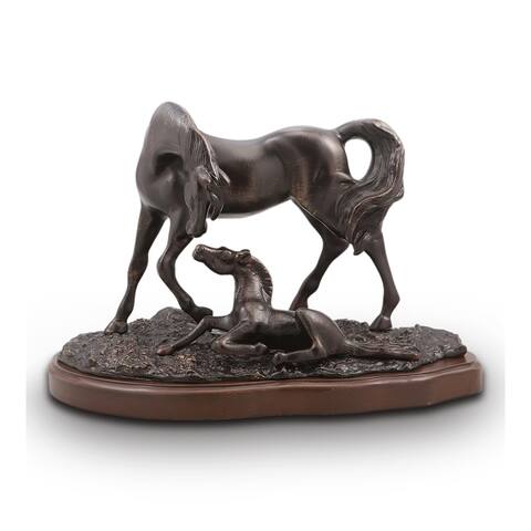 Horse and Colt Desktop Decor Sculpture