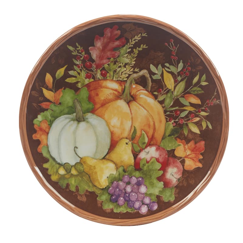 Certified International Harvest Blessings 8.5" Salad/Dessert Plate, Set of 4