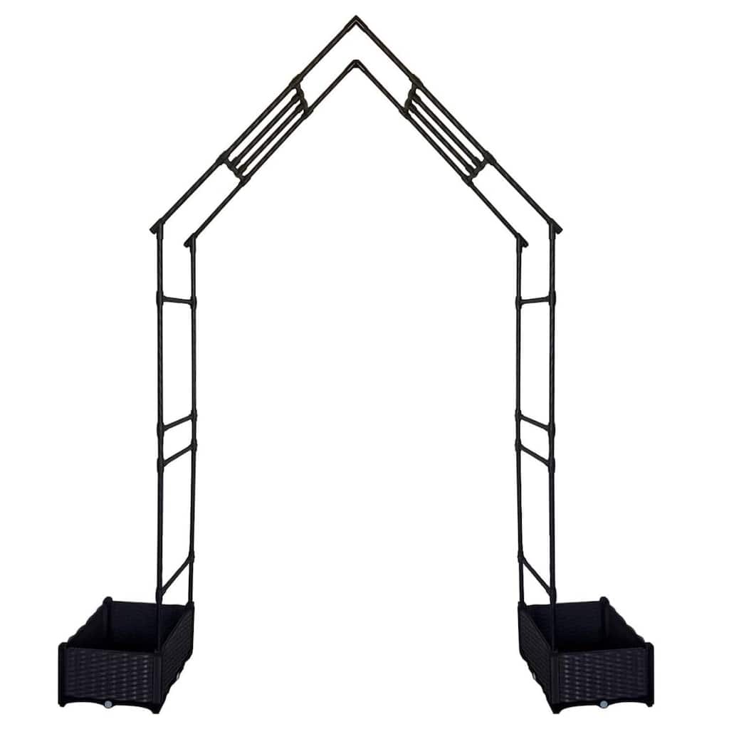 Garden Arbor Trellis with 2 Planter Boxes for Climbing Plants