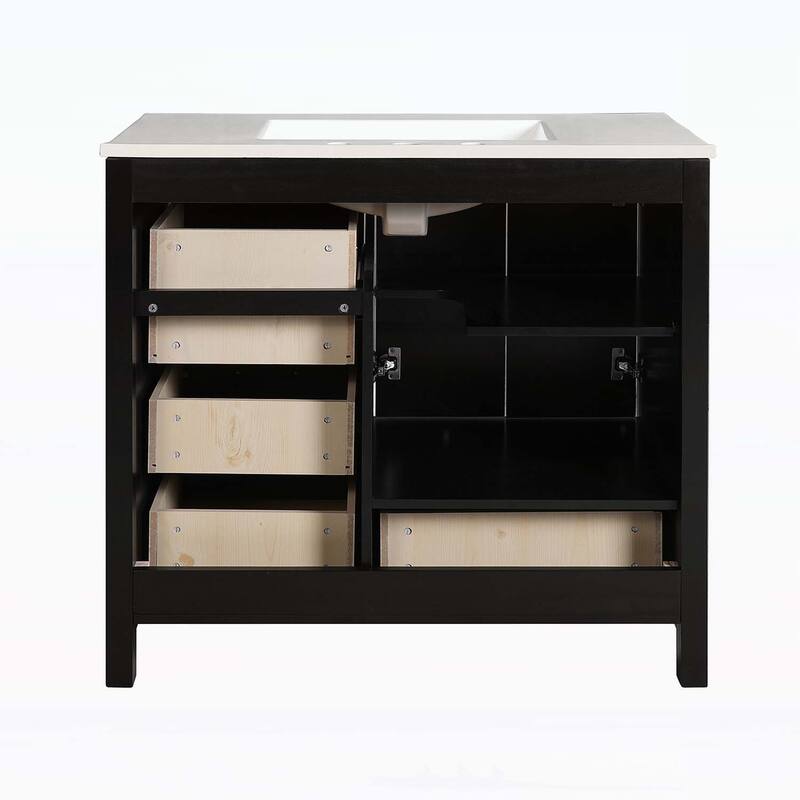 36'' Bathroom Vanity with Ceramic Sink Combo