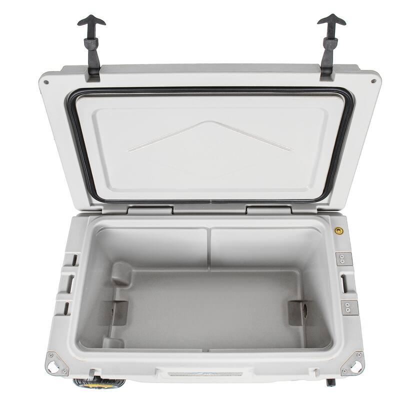 65 Quart Khaki Cooler, Ultra-Tough Hard Shell Ice Chest, Heavy-Duty Insulated Portable Cooler with 6-Day Ice Retention