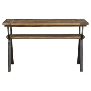 Uttermost 24775 Domini 52" Wide Pine Wood Console Table with Iron Base - Warm Honey (Warm Honey)