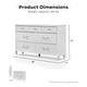 preview thumbnail 2 of 2, Furniture of America Marais Transitional White 56-inh Wide Solid Wood 7-Drawer Dresser