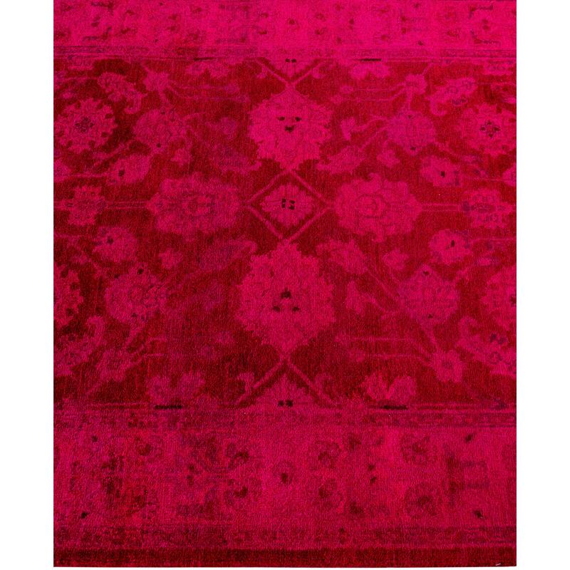 Overdyed One-of-a-Kind Hand-Knotted Area Rug - Red - 3' 0" x 5' 2"
