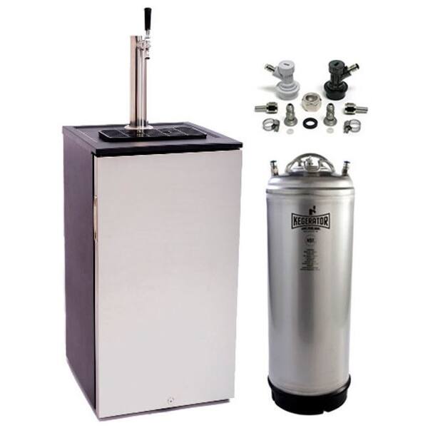 EdgeStar 18 Inch Wide Kegerator with New Home Brew Keg Stainless