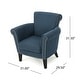 preview thumbnail 3 of 30, Brice Contemporary Scroll Arm Club Chair with Nailhead Trim by Christopher Knight Home