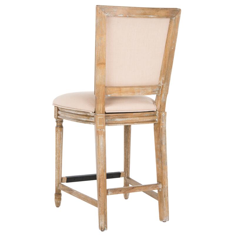 SAFAVIEH Judyth -26 Inch Light Grey/ Cream Rectangular Counter Stool (Set of 2) - 19.3" x 23.5" x 43.3" - 19Wx24Dx43H
