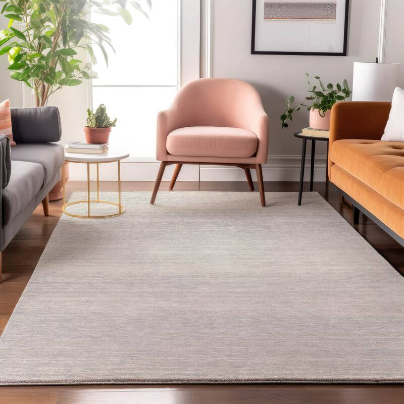 Premium Washable Super Soft Ombre Pixels Mayfield Rug - Silver - 2'6" x 3'10"
