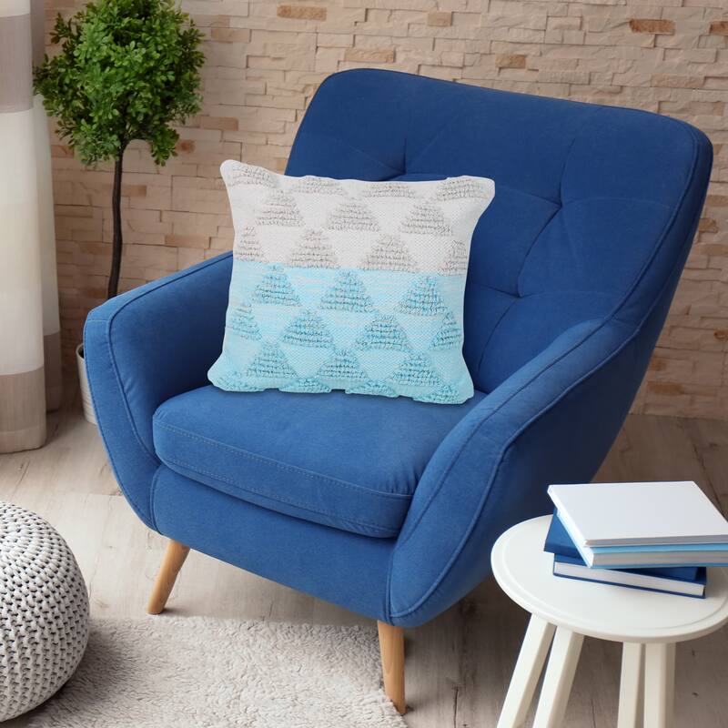 Sevita Contemporary Textured Diamond Cotton Throw Pillow