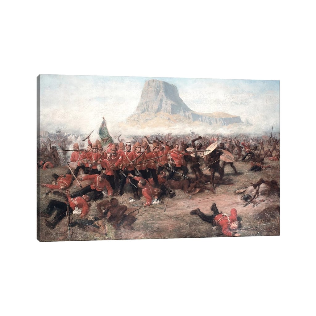 iCanvas "The Battle Of Isandlwana - The Last Stand Of The 24th Regiment Of Foot, Zulu War" by Charles Edwin Fripp Canvas Print