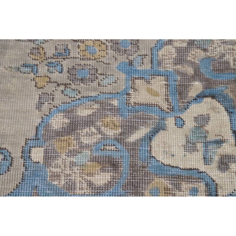 Gray Tabriz Persian Area Rug Handmade Traditional Wool Carpet - 6'9"x 9'5"