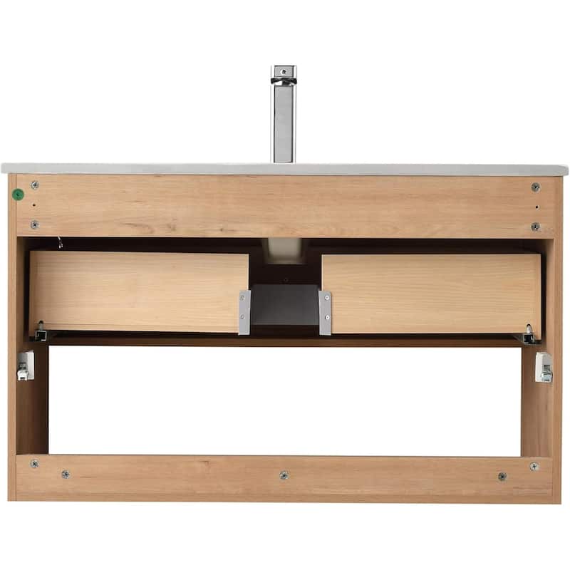 Blossom Bergen Wall Mounted Floating Bathroom Vanity with Sink