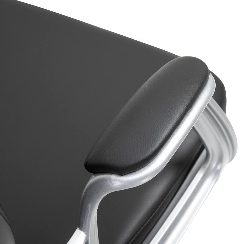 Ergonomic Leather Office Chair with Button Tufted Design, Padded Armrests, and Adjustable Height for Home Office
